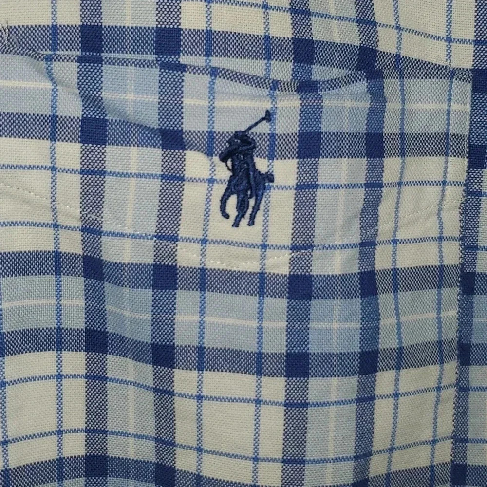 Ralph Lauren Plaid Short Sleeve Shirt Mens Size L - Picture 4 of 11